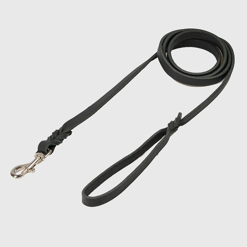 Welpen/ Lederleine, 1,50 m/ 10 mm mit Chromhaken