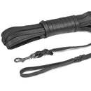 Fährtenleine Leder, mit Edelstahlkarabiner FRABO