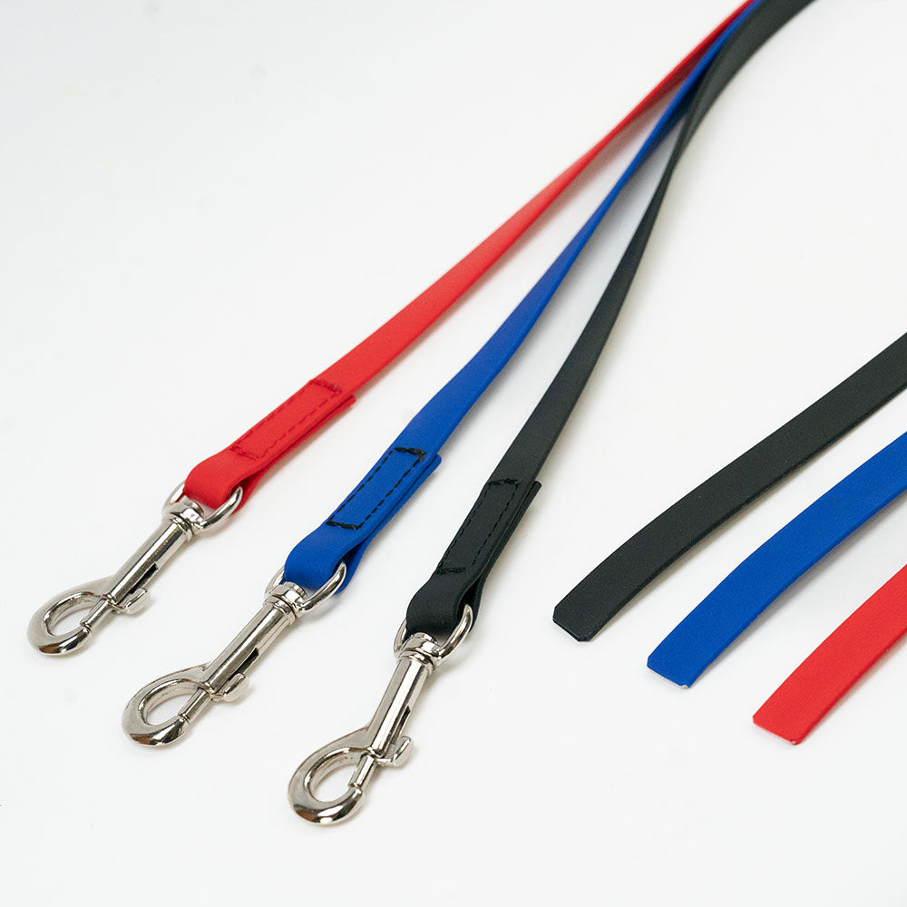 Gummierte Hundeleine 2m Orange - Anti-Rutsch, Robust & Made In Germany