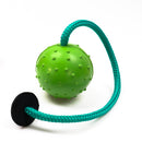 Ball mit Noppen, 7 cm, mit gerader Kordel und Lederstop FRABO