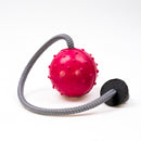 Ball mit Noppen, 7 cm, mit gerader Kordel und Lederstop FRABO