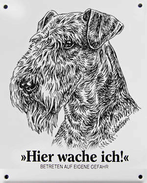 Email-Schild, "Airedale-Terrier"  20 * 25 cm FRABO