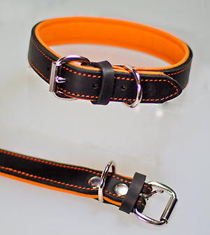 Lederhalsband, 30 mm, orange FRABO