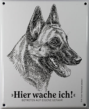 Email-Schild, "Malinois"  20 * 25 cm FRABO