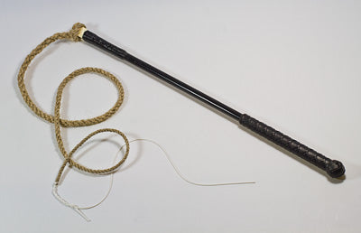 Peitsche mit Hanfriemen, schwarz FRABO