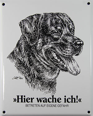 Email-Schild, "Rottweiler"  20 * 25 cm FRABO