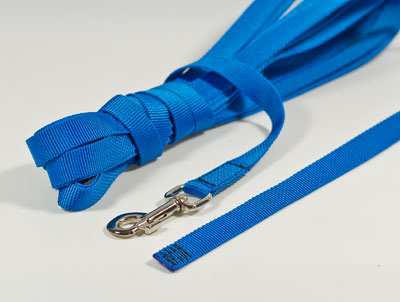 Schleppleine aus Nylonband , 10 m/ 20 mm blau, Chrom Frabo